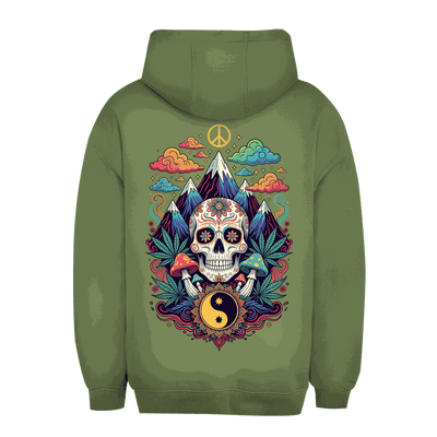Unisex Oversize Hoodie mit Stoner Old School Art Print von Division420, urbaner Style, nachhaltige Qualität, bequemer Oversize Fit