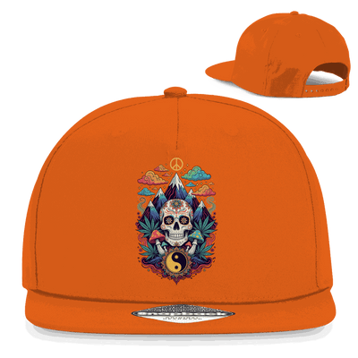 Snapback Rapper Cap aus Baumwoll-Twill mit Stoner Old School Art Print und Retro-Snapbackverschluss