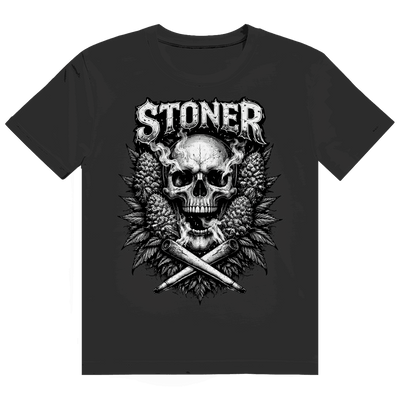 Size Chart für Heavy Cotton T-Shirt von Division420 mit Stoner Skull Design