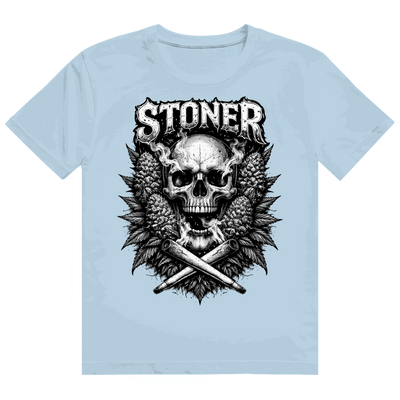 Heavy Cotton T-Shirt Stoner Skull von Division420 in modernem Tubular Fit und nachhaltiger Baumwolle