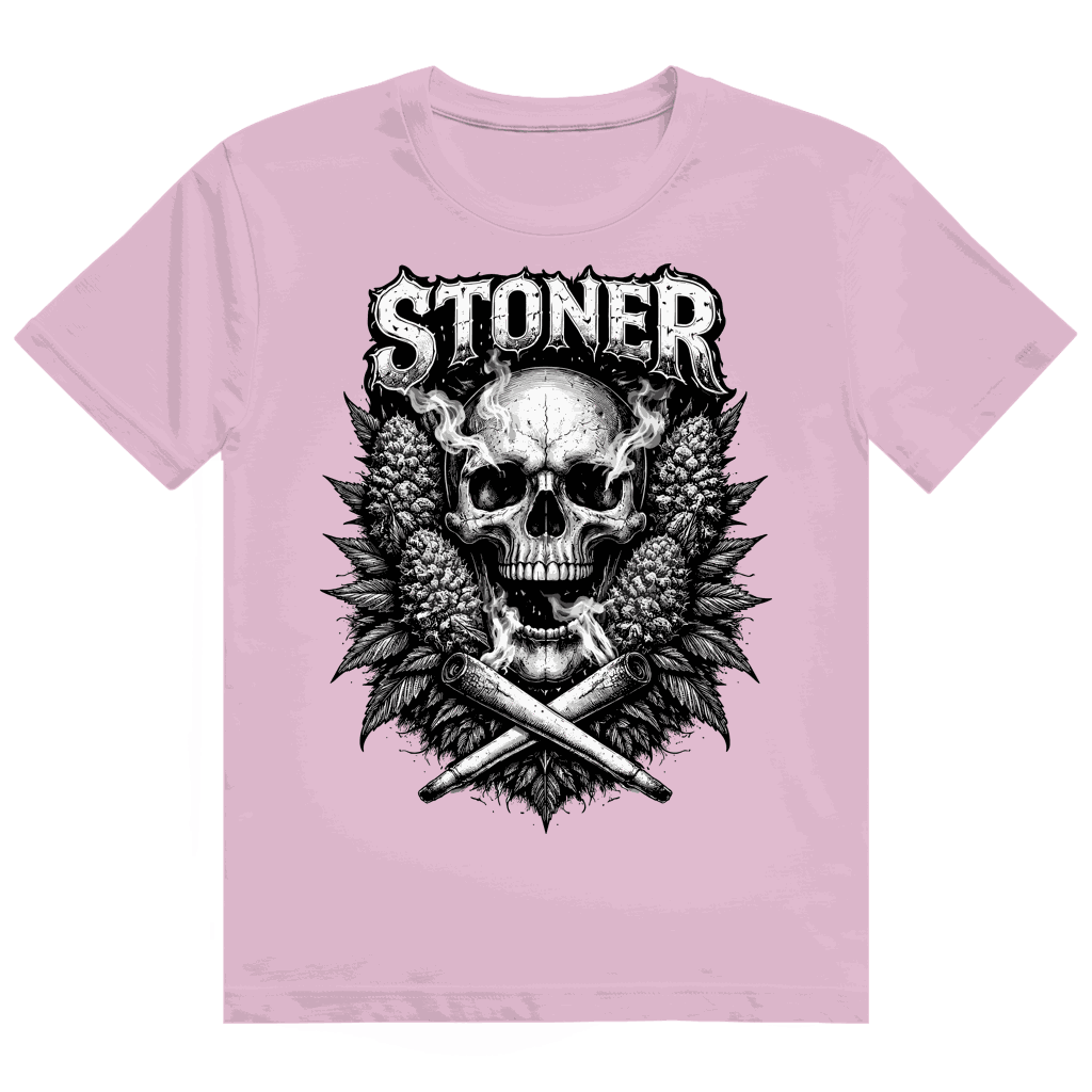 Heavy Cotton T-Shirt mit Stoner Skull Motiv und hochwertiger Baumwolle für Streetstyle und Komfort