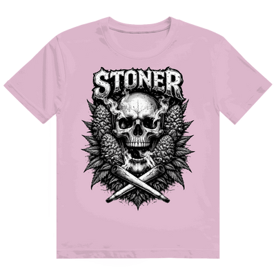 Heavy Cotton T-Shirt mit Stoner Skull Motiv und hochwertiger Baumwolle für Streetstyle und Komfort
