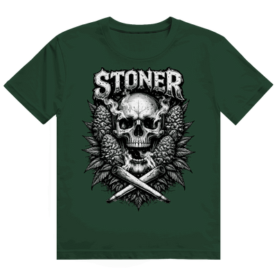 Heavy Cotton T-Shirt Stoner Skull von Division420 mit langlebigem Tubular Fit und nachhaltiger Baumwolle