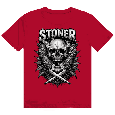 Unisex Heavy Cotton T-Shirt von Division420 mit Stoner Skull Motiv und nachhaltiger Produktion