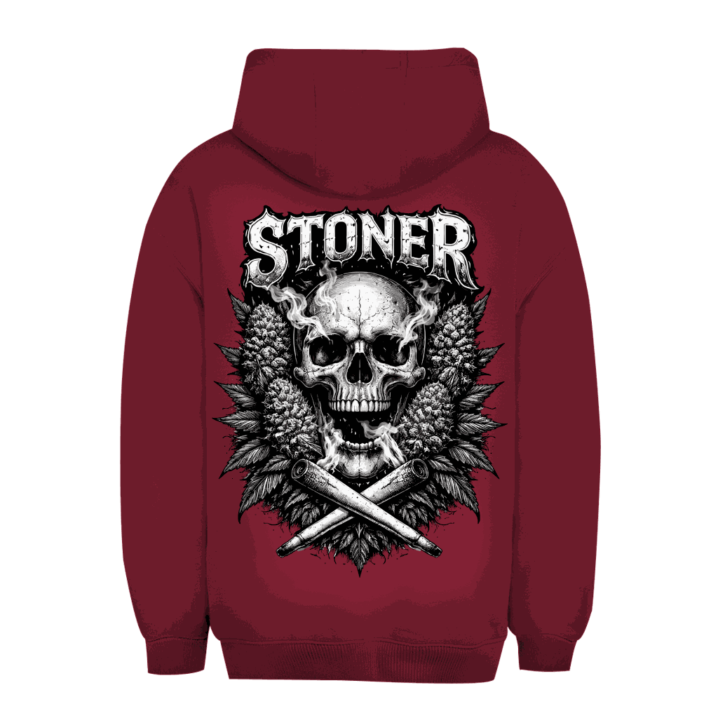 Unisex Oversize Hoodie mit Stoner Skull Print von Division420 in urbanem Stil