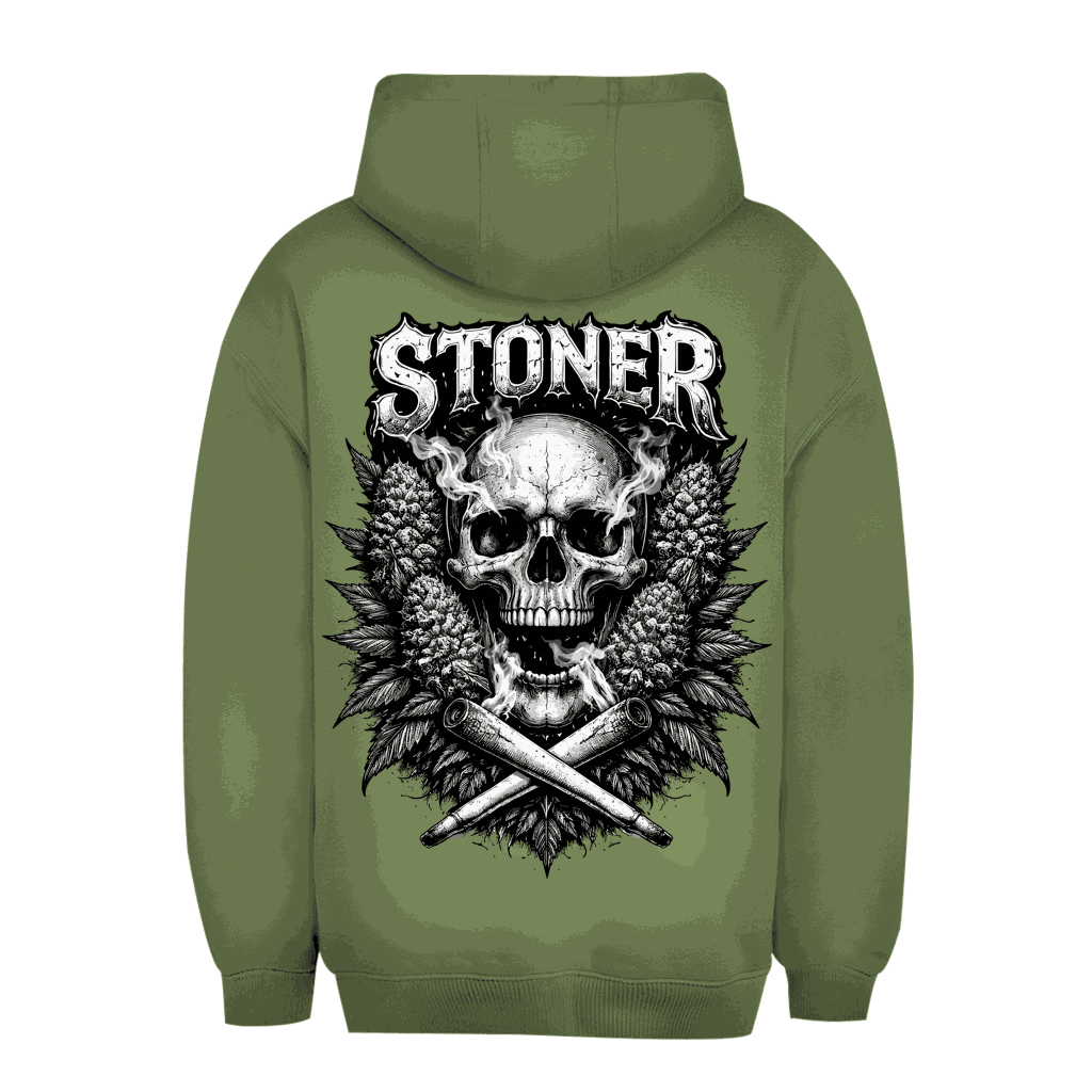 Unisex Oversize Hoodie mit Stoner Skull Design und urbanem Style von Division420