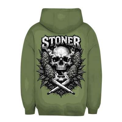 Unisex Oversize Hoodie mit Stoner Skull Design und urbanem Style von Division420
