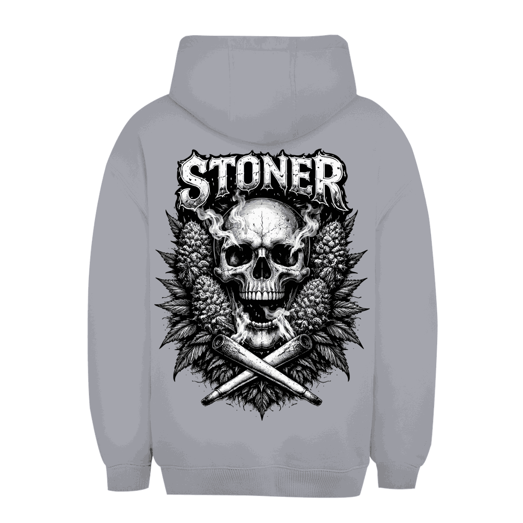 Unisex Oversize Hoodie mit Stoner Skull Print in urbanem Style und entspannter Passform