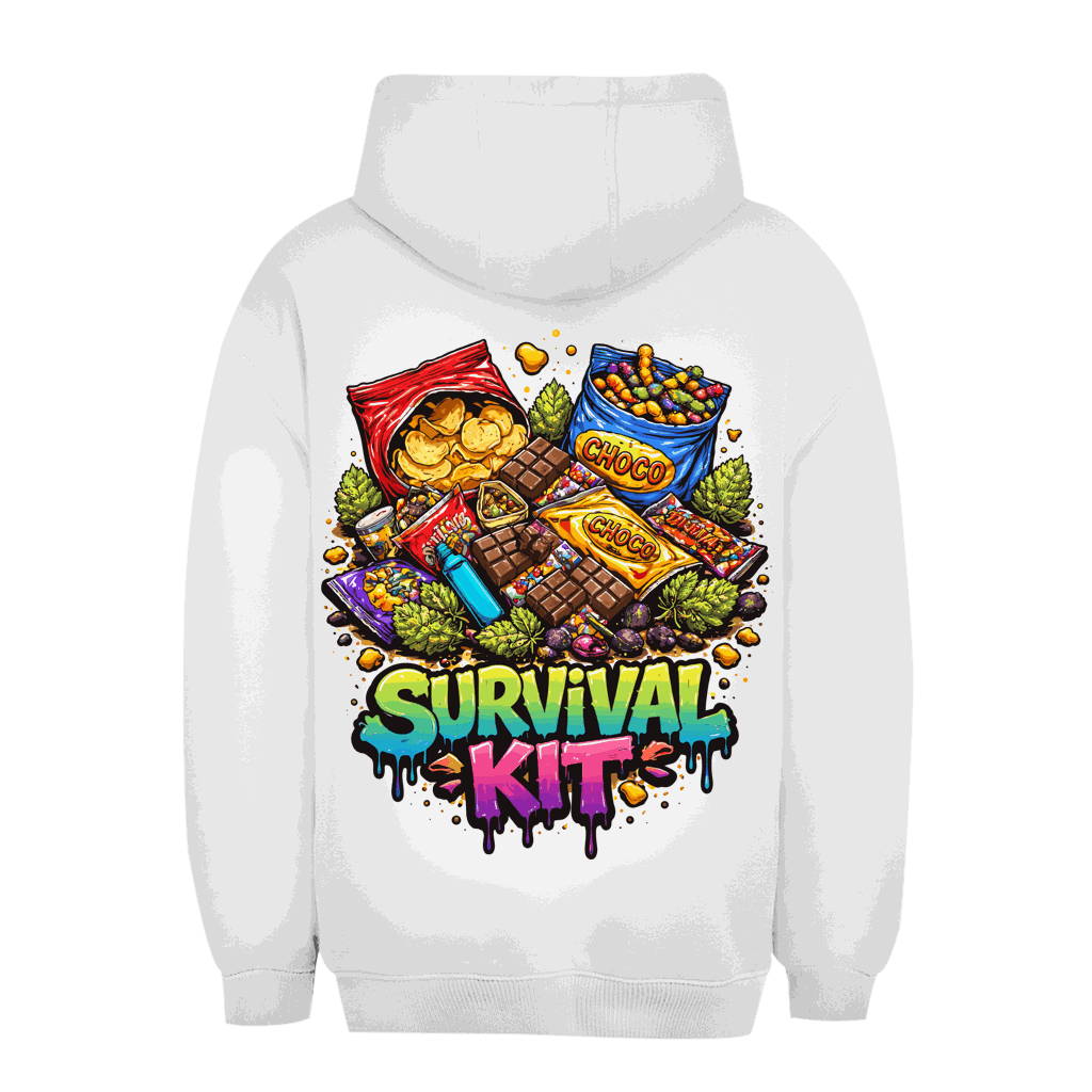 Unisex Oversize Hoodie von Division420 in neutralem Design mit Kapuze und Kängurutasche