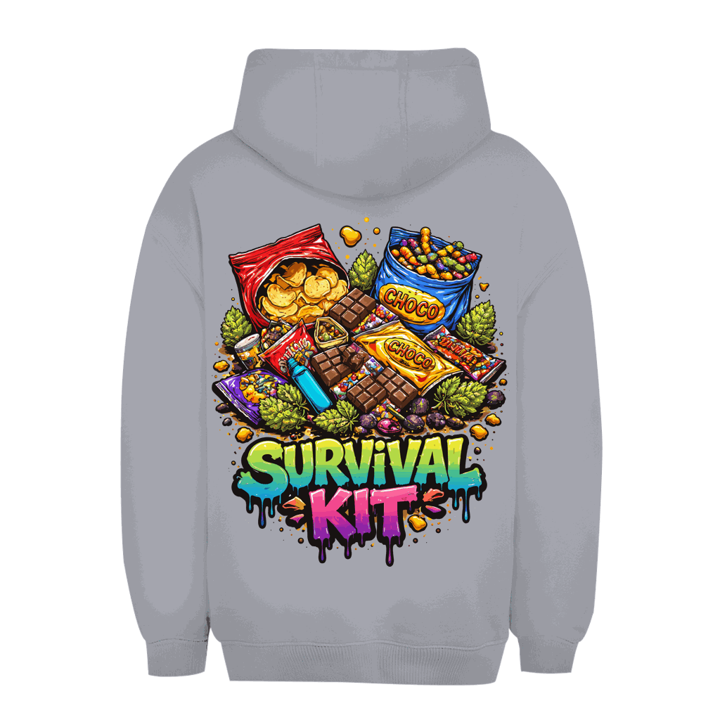 Unisex Oversize Hoodie Survival Kit von Division420 in urbanem Stil mit hoher Qualität und nachhaltiger Produktion