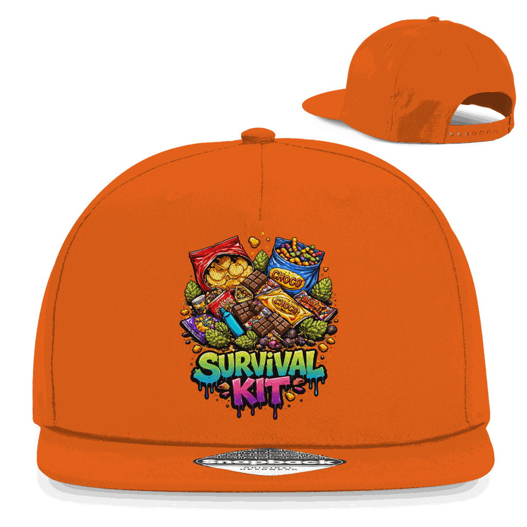 Division420 Snapback Rapper Cap aus Baumwoll-Twill mit flachem Schirm und Retro-Snapbackverschluss