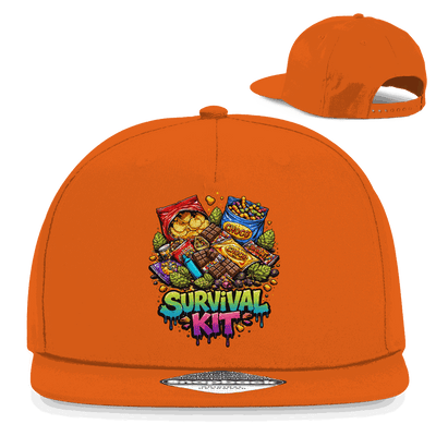 Division420 Snapback Rapper Cap aus Baumwoll-Twill mit flachem Schirm und Retro-Snapbackverschluss