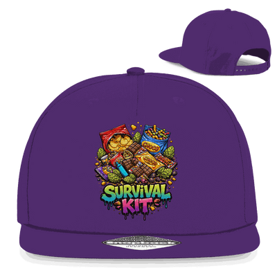 Snapback Rapper Cap von Division420 mit 5-Panel Design und flachem Schirm aus Baumwoll-Twill