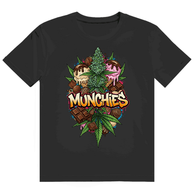 Division420 Heavy Cotton T-Shirt Sweet Munchies aus nachhaltiger Baumwolle mit modernem Tubular Fit und robustem Rippkragen