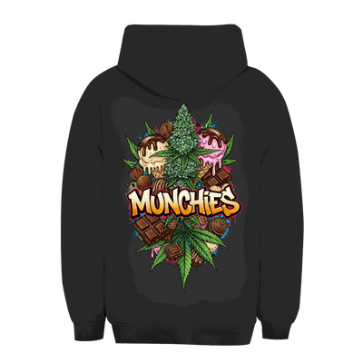 Unisex Oversize Hoodie Sweet Munchies von Division420 in urbanem Stil mit Kapuze und Kängurutasche