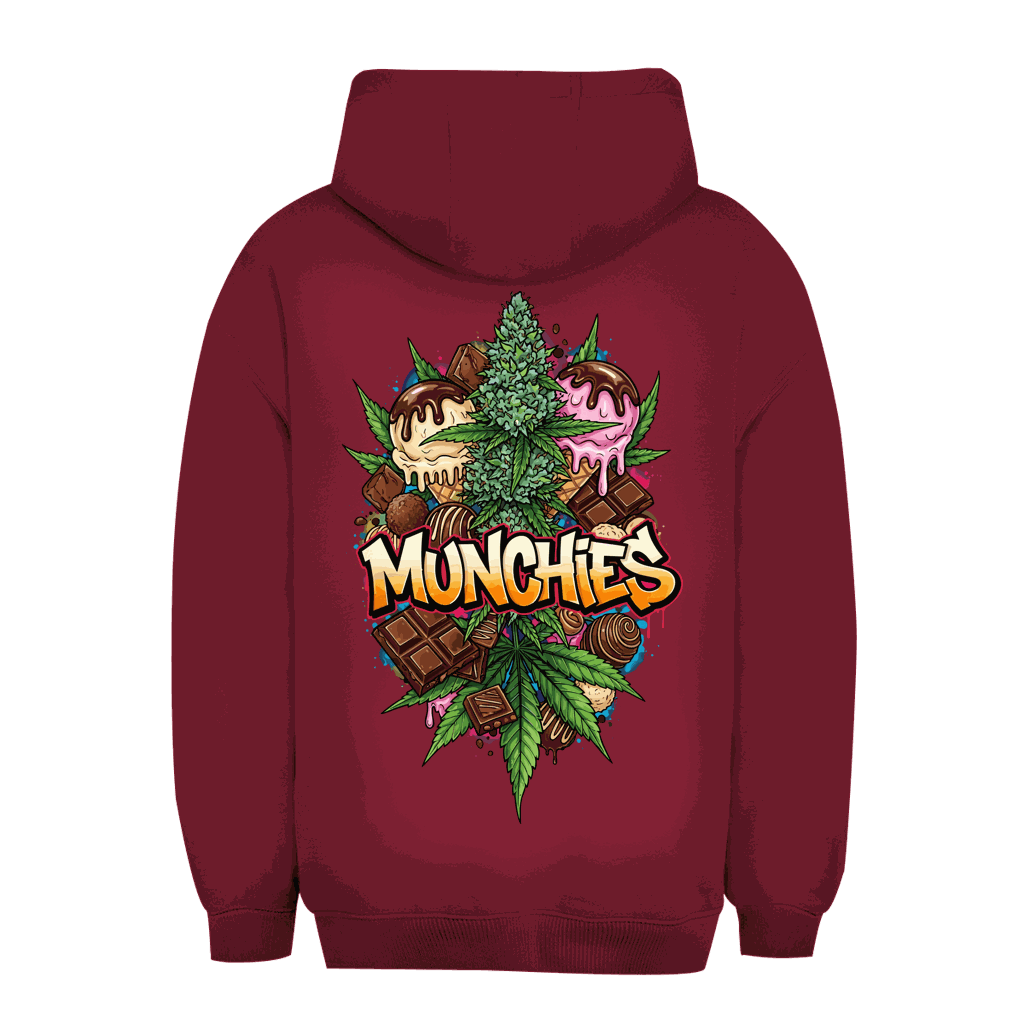 Unisex Oversize Hoodie Sweet Munchies von Division420 in urbanem Style und nachhaltiger Baumwollmischung