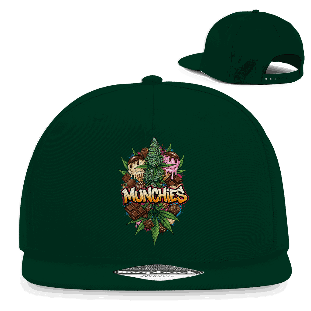 Division420 Snapback Cap Sweet Munchies aus Baumwoll-Twill mit flachem Schirm und Retro-Snapbackverschluss