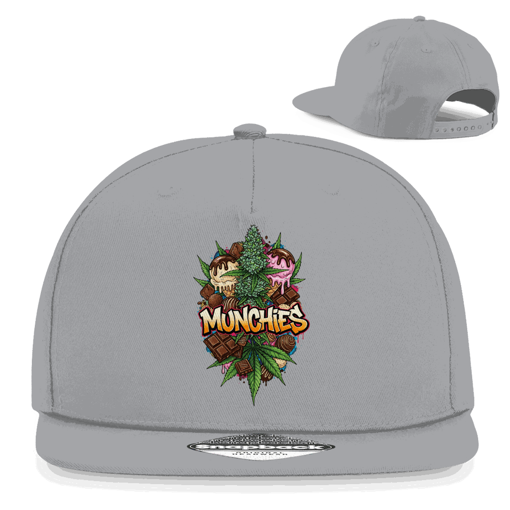 Division420 Snapback Cap Sweet Munchies 5-Panel Baumwoll-Twill mit flachem Schirm und Retro Snapback-Verschluss