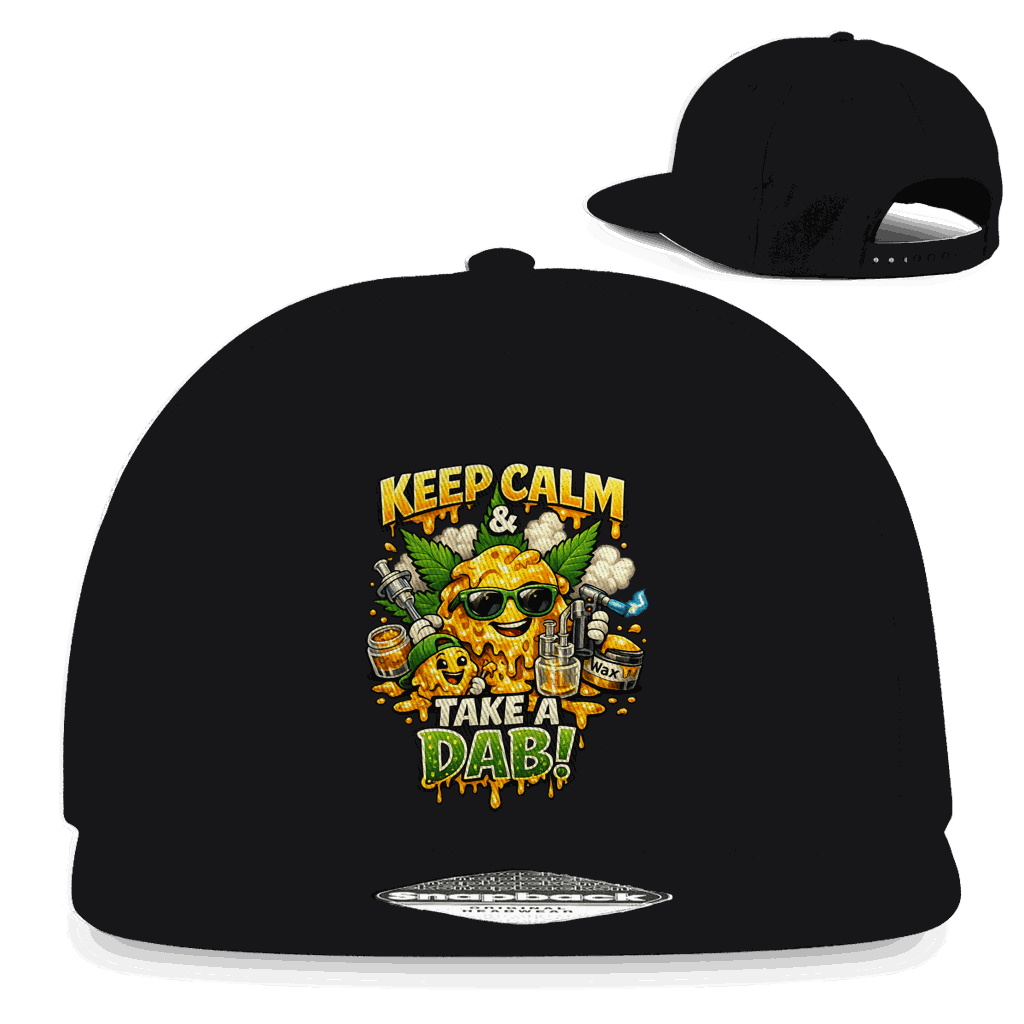 Division420 Snapback Cap Take a Dab mit flachem Schirm und Retro Snapback-Verschluss in klassischem 5-Panel Design