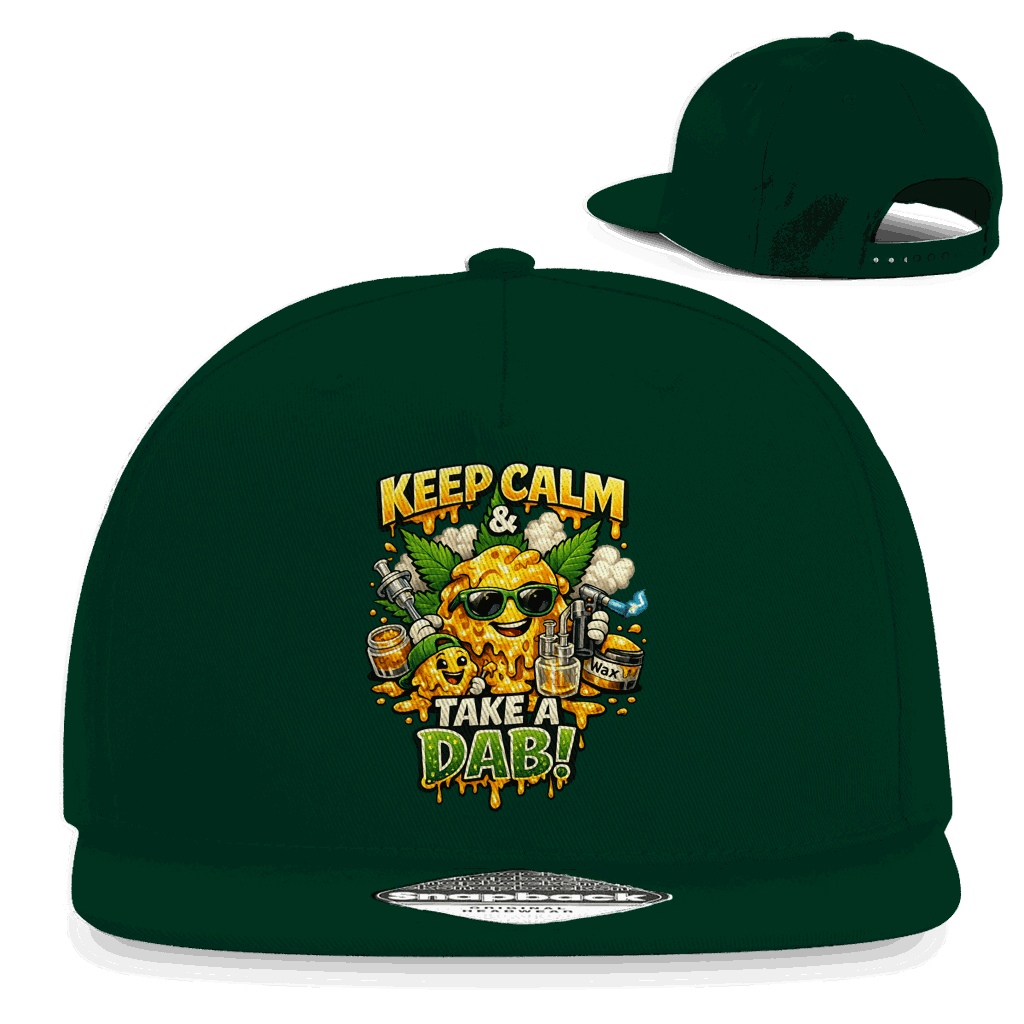 Division420 Snapback Cap Take a Dab urbaner Streetwear Style mit flachem Schirm und Retro-Snapback Verschluss