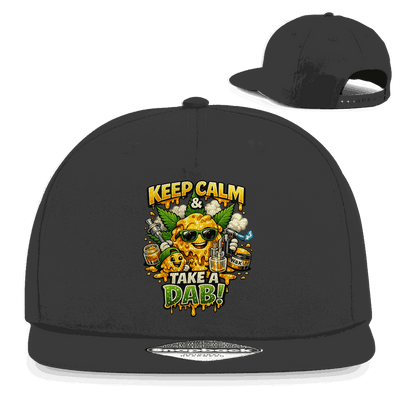 Division420 Snapback Cap Take a Dab mit flachem Schirm und Retro-Verschluss aus Baumwoll-Twill
