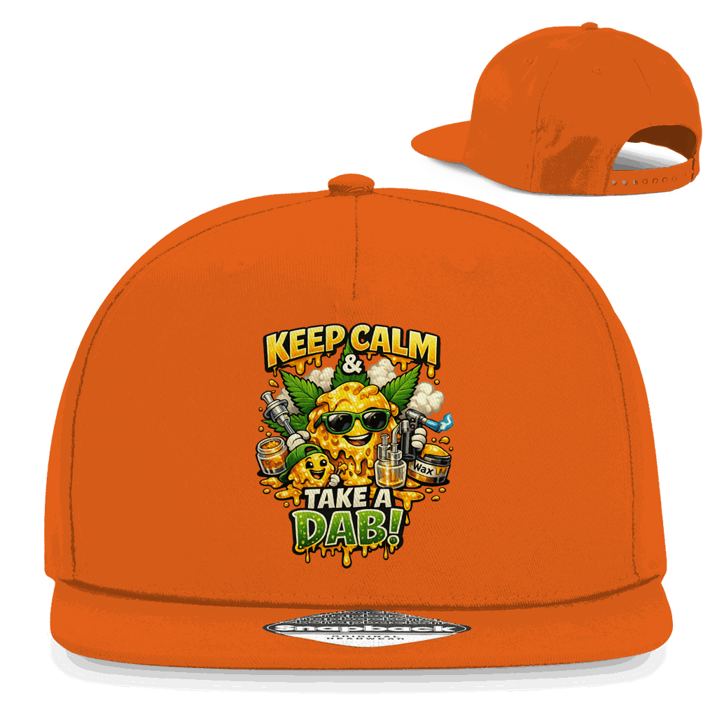 Division420 Snapback Cap Take a Dab urbaner Stil flachem Schirm Streetwear Baumwoll-Twill