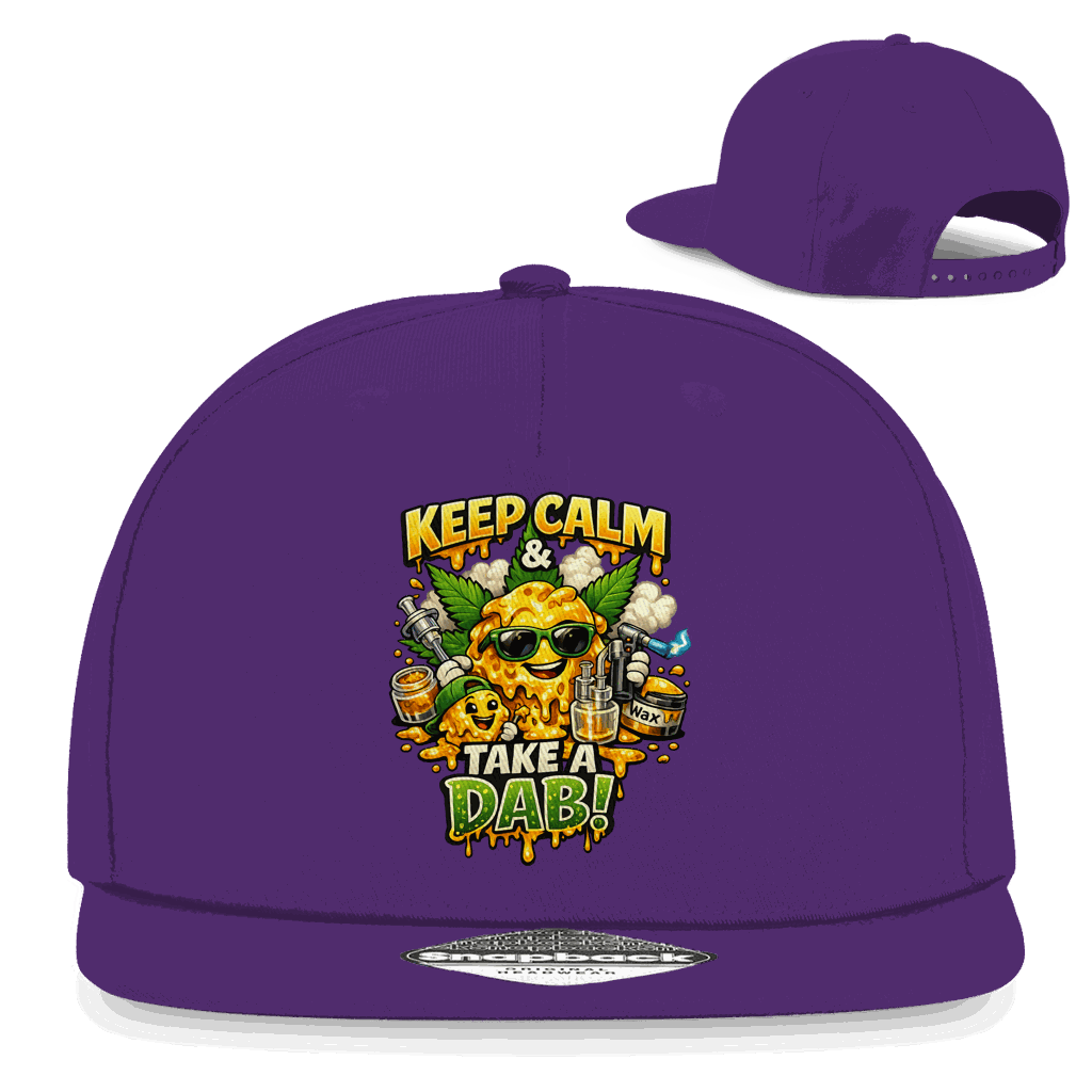 Division420 Snapback Cap mit flachem Schirm und Retro-Snapback-Verschluss in klassischem 5-Panel Design aus Baumwoll-Twill