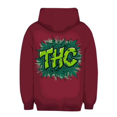 Unisex Oversize Hoodie von Division420 in Schwarz mit Kapuze und Kängurutasche