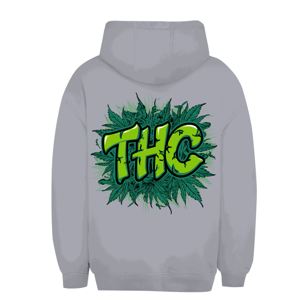 Unisex Oversize Hoodie von Division420 in Schwarz mit Kapuze und Kängurutasche