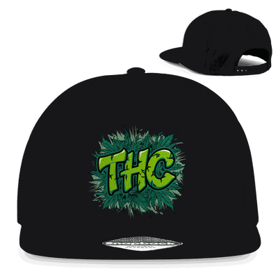 Division420 Snapback Cap THC 5-Panel Streetwear Cap aus Baumwoll-Twill mit Retro Snapback-Verschluss und flachem Schirm
