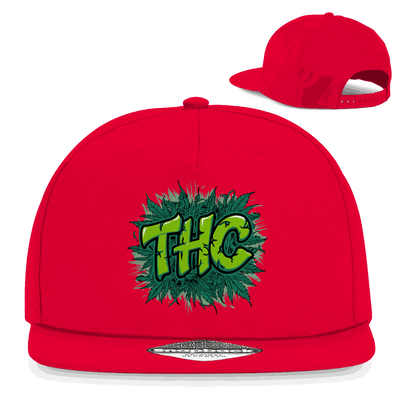 Division420 Snapback Cap THC aus Baumwoll-Twill mit flachem Schirm und Retro-Snapbackverschluss in urbanem Style