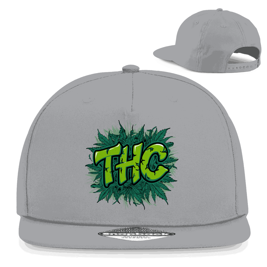 Division420 Snapback Cap THC 100% Baumwolle urbaner Stil flacher Schirm Streetwear Snapback-Verschluss