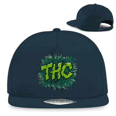 Division420 Snapback Cap THC aus Baumwoll-Twill mit flachem Schirm und Retro-Snapbackverschluss