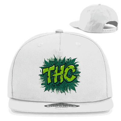 Division420 Snapback Cap THC aus Baumwoll-Twill mit 5-Panel Design und flachem Schirm, urbaner Style und Komfort