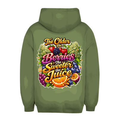 Unisex Oversize Hoodie Sweet Old Berries in urbanem Stil mit Kapuze und Kängurutasche