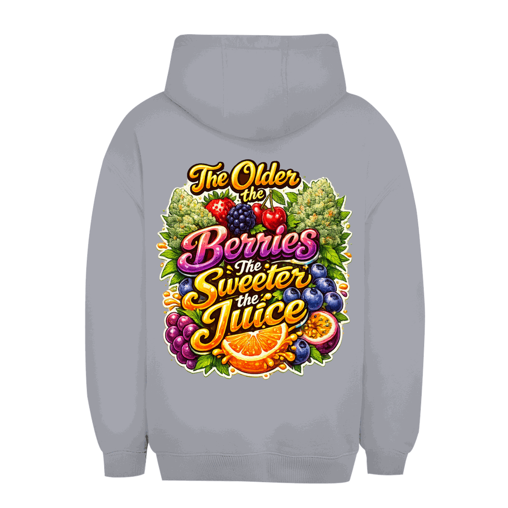 Unisex Oversize Hoodie Sweet Old Berries von Division420 in urbanem Stil und nachhaltiger Baumwollmischung
