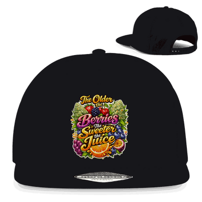 Division420 Snapback Cap Sweet Old Berries mit 5-Panel Design und flachem Schirm, 100% Baumwoll-Twill, urbaner Streetwear Style