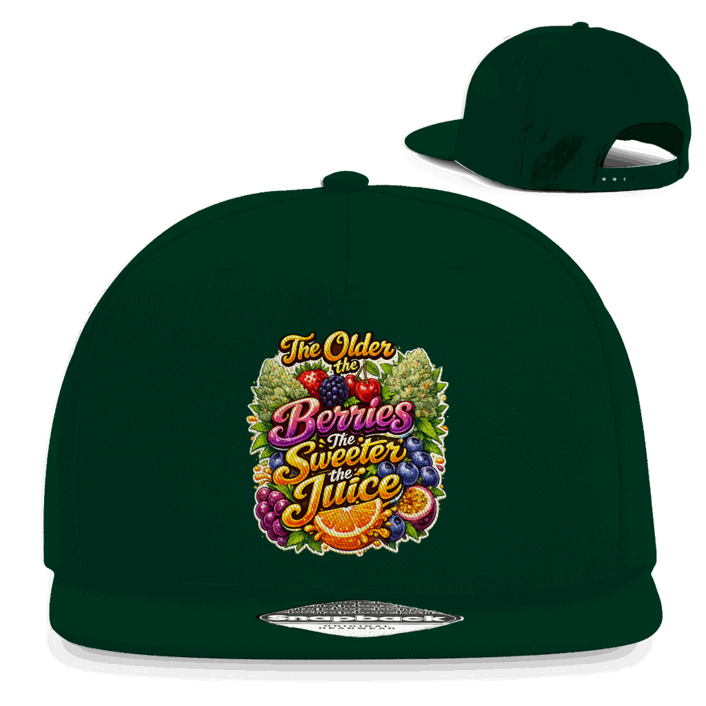 Division420 Snapback Cap Sweet Old Berries aus Baumwoll-Twill mit flachem Schirm und Retro-Snapback-Verschluss