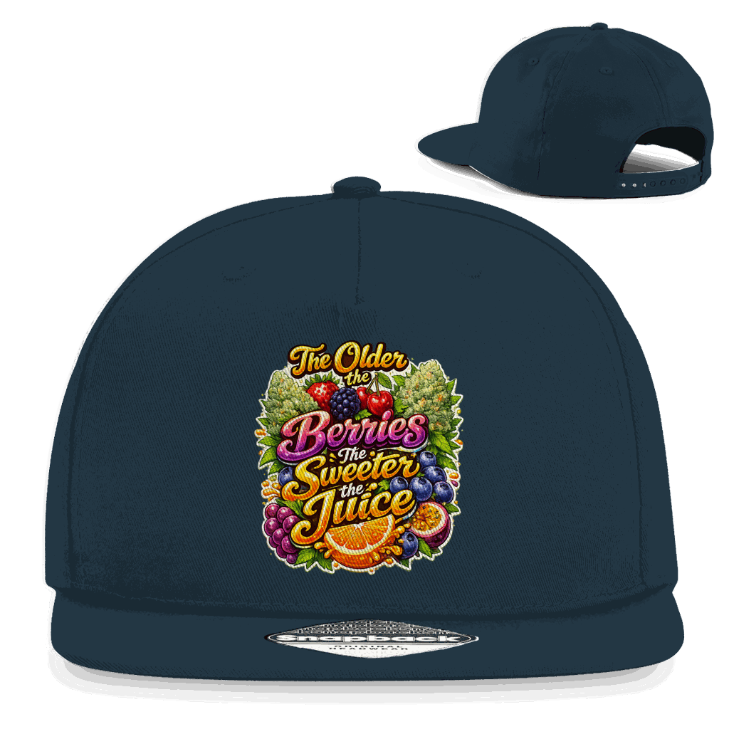 Division420 Snapback Cap Sweet Old Berries aus Baumwoll-Twill mit flachem Schirm und Retro Snapbackverschluss
