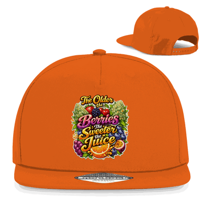 Division420 Snapback Cap Sweet Old Berries aus Baumwoll-Twill mit flachem Schirm und Retro Snapback-Verschluss