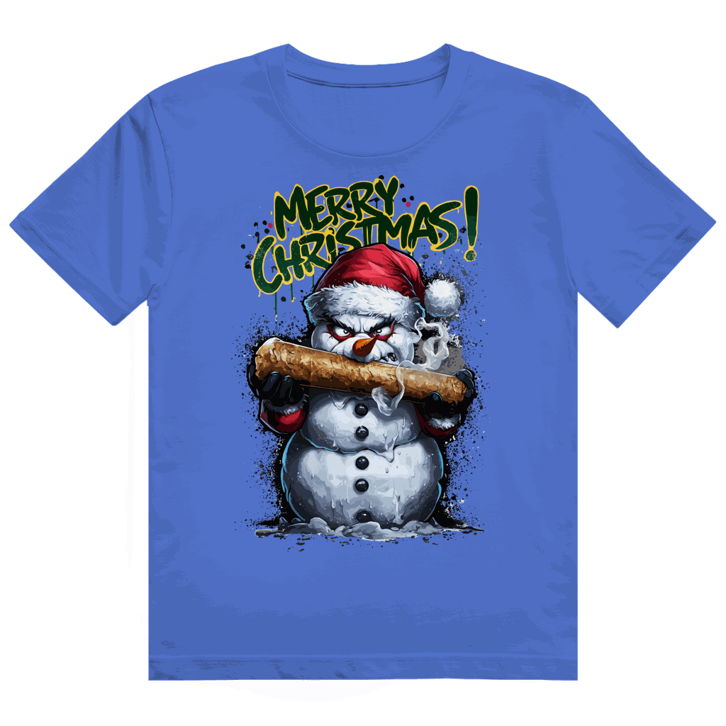 Heavy Cotton T-Shirt von Division420 mit Snowman-Print, 100% Baumwolle, nachhaltiger Streetstyle