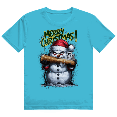 Division420 Heavy Cotton T-Shirt The Snowman aus nachhaltiger Baumwolle mit lockerem Tubular Fit und stabilem Rippkragen