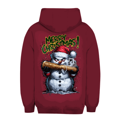 Unisex Oversize Hoodie The Snowman von Division420 in urbanem Stil mit Kapuze und Kängurutasche