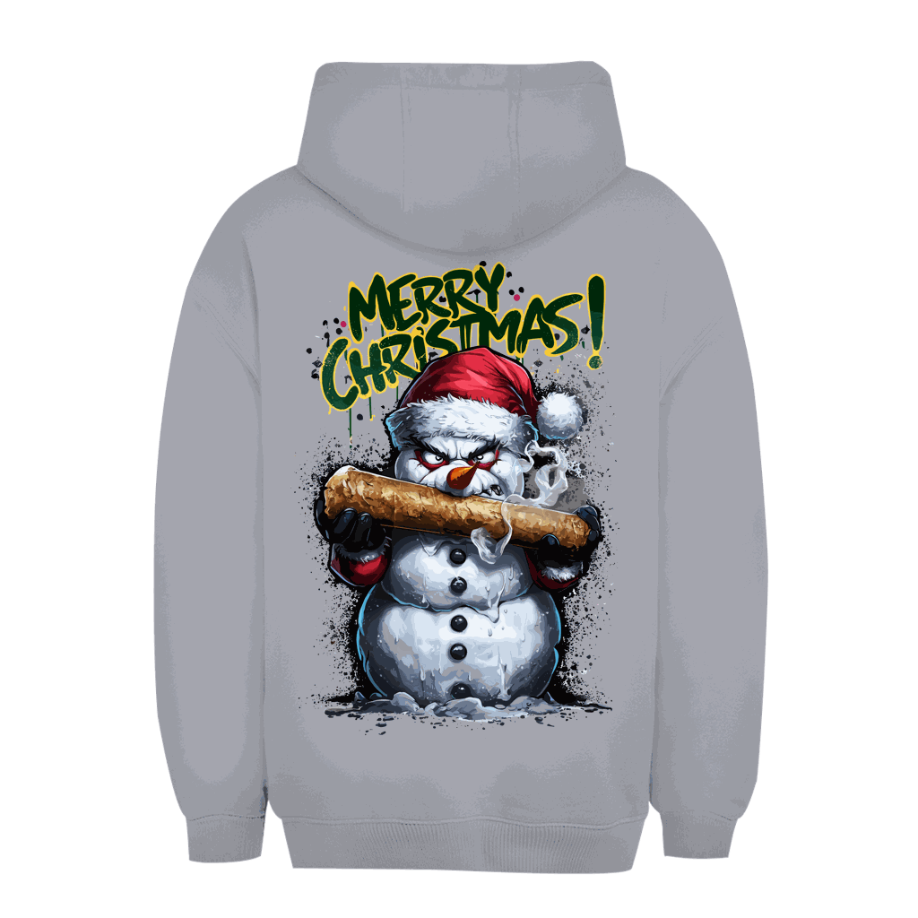 Unisex Oversize Hoodie The Snowman von Division420 in schwarzem Urban Style