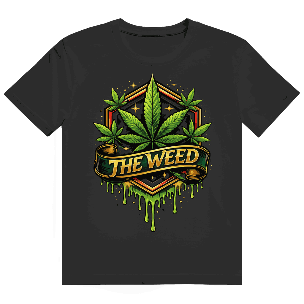 Schwarzes Heavy Cotton T-Shirt aus 100 % US-Baumwolle mit klassischem Rippkragen und nachhaltiger Produktion