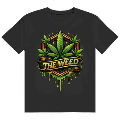 Schwarzes Heavy Cotton T-Shirt aus 100 % US-Baumwolle mit klassischem Rippkragen und nachhaltiger Produktion
