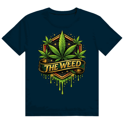 Schwarzes Heavy Cotton T-Shirt aus 100% US-Baumwolle mit klassischem Rippkragen und komfortabler Passform