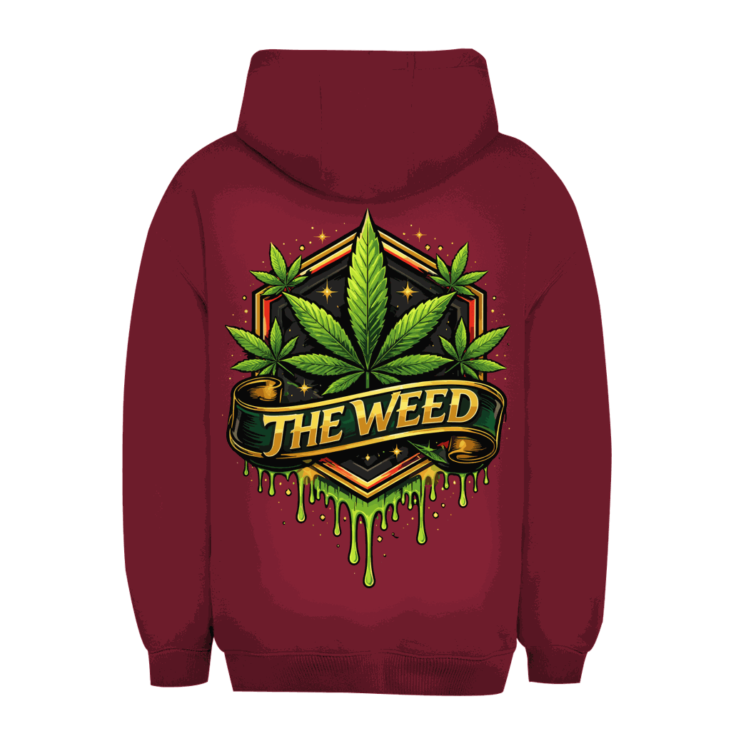 Unisex Oversize Hoodie The Weed von Division420 mit Kapuze und Kängurutasche in urbanem Stil
