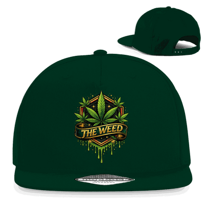 Division420 Snapback Cap The Weed in Schwarz mit flachem Schirm und Retro Verschluss