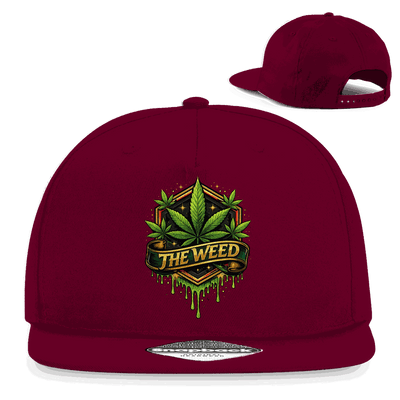 Division420 Snapback Cap The Weed aus Baumwoll-Twill mit flachem Schirm und Retro-Snapbackverschluss